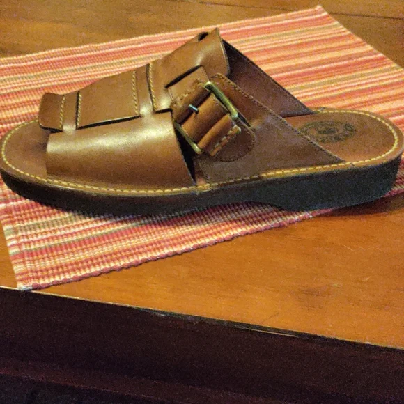 H.S. Trask Men's Leather Slip-On Sandals Slides 9 - Picture 5 of 8